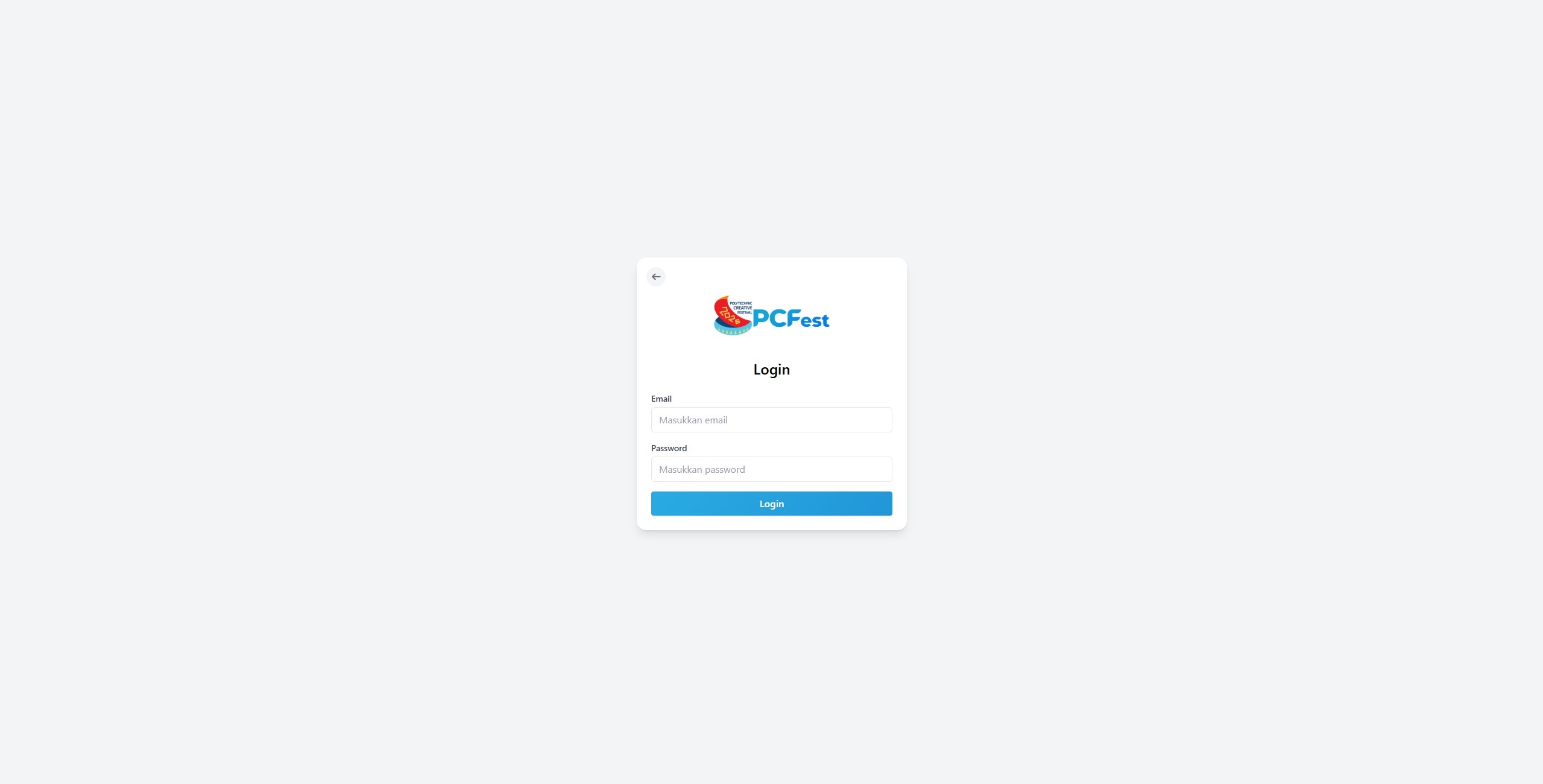Halaman Login dan Dashboard